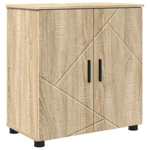 vidaXL Baderomsskap Sonoma eik 61 x 35 x 64 cm Konstruert tre & Metall