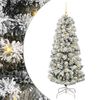 vidaXL Kunstig sammensatt juletre 150 LED-lys Gr&oslash;nn og hvit 150 cm