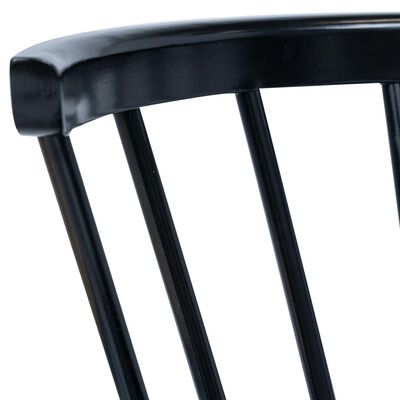 vidaXL Spisestoler 4 stk svart heltre gummitre
