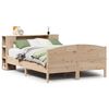 vidaXL Seng med bokhylle uten madrass 140x190 cm heltre furu