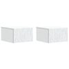 vidaXL Vegghengt Nattbord 2 pcs Hvit 49 x 34,5 x 20 cm Konstruert tre