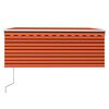 vidaXL Automatisk uttrekkbar markise rullegardin 3,5x2,5m oransje&brun