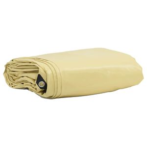 vidaXL Presenning 650g / m&sup2; Beige 3 x 3 m Lerret med PVC-belegg