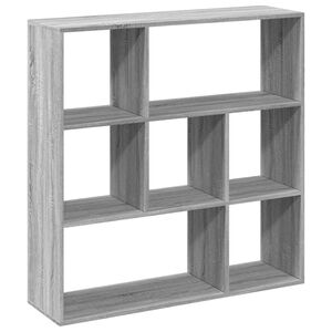 vidaXL Romdeler bokhylle gr&aring; sonoma 102x29x103,5 cm konstruert tre