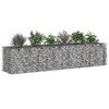 vidaXL Gabion hevet seng 2 pcs s&oslash;lv 260 x 60 x 55 cm Galvanisert St&aring;l