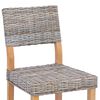 vidaXL Spisestuestol 2 pcs Kubu Gr&aring; 46 x 55 x 84 cm Kubu Rattan