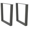 vidaXL Spisebordben V-formet 2 stk antrasitt 80 x (72-73,3) cm st&aring;l