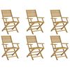 vidaXL Klappstoler 6 stk 54,5x61,5x86,5 cm heltre akasie
