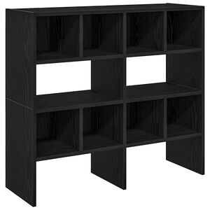 vidaXL Skostativer 2 stk Stablebar Sort Eik 89,5x30x40 cm