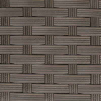 vidaXL Sofa L-formet med puter polyrotting brun