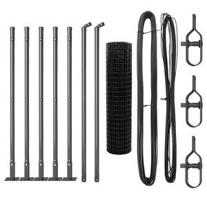 vidaXL Gjerde med stolpe Gr&aring; 0,4 x 10 m St&aring;l og PVC