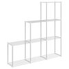 vidaXL Tubular Shelf med lagring Hvit 129 x 27 x 132 cm Aluminium