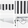 vidaXL Automatisk uttrekkbar markise LED antrasitt og hvit 600x300 cm