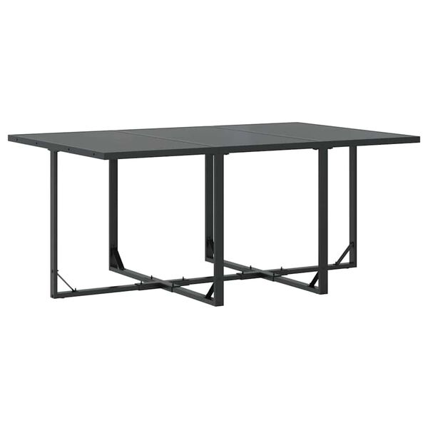 vidaXL Hage Spisegruppe 11 pcs Svart Stål