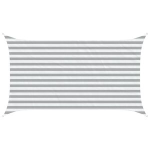 vidaXL Solskygge seil Lys Gr&aring; og Hvit 3,5 x 2 m 100% polyester Oxford