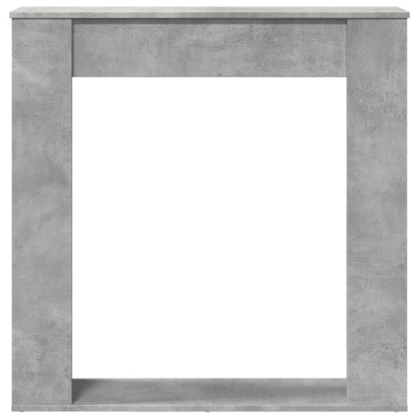 vidaXL Peisramme betonggrå 100x20x100 cm konstruert tre