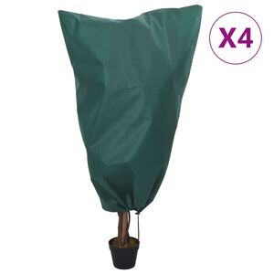 vidaXL Plantefleecetrekk med snor 4 stk 70 g/m&sup2; 0,8x1 m