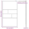 vidaXL Walk-in Dusjvegg Svart 80 x 195 x 0.5 cm Glass og Aluminium