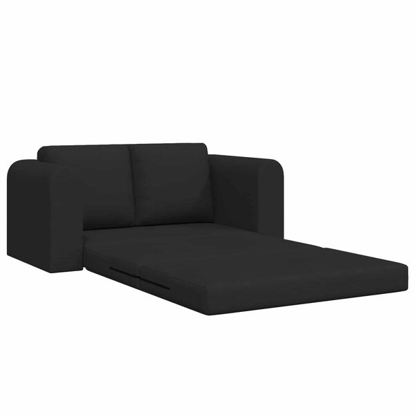 vidaXL Sammenleggbar Sofa seng Svart 148 x 71 x 83 cm stoff