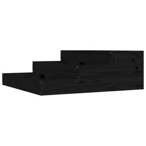 vidaXL Plantekasse svart 78x78x27 cm heltre furu