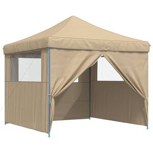vidaXL Partytelt 292 x 292 x 315 cm Beige Oxford Stoff