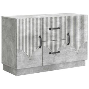 vidaXL Serviesskap Betonggr&aring; 89 x 34,5 x 57 cm Konstruert tre