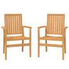 vidaXL Stablebare hagestoler 2 stk 56,5x57,5x91 cm heltre teak