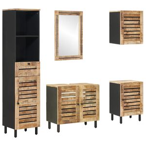 vidaXL Baderomsskapsett 5 stk. Naturlig 38 x 33 x 160 cm