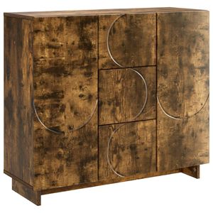 vidaXL Serviesskap R&oslash;kt Eik 85,5 x 31 x 75 cm Konstruert tre