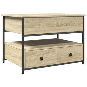vidaXL Salongbord sonoma eik 70x50x50 cm konstruert tre og metall