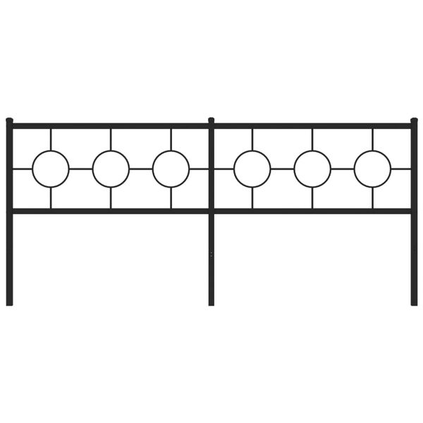 vidaXL Sengegavl i metall svart 193 cm