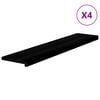 vidaXL Trappetrinn 4 stk brunsvart 120x25x2 cm heltre eik