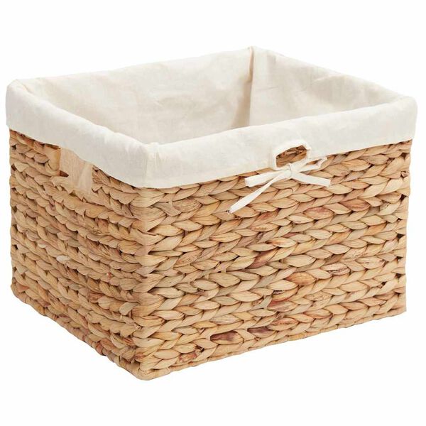 vidaXL Oppbevaringskurver 3 pcs Naturlig 35 x 30 x 25 cm Vannhyasint