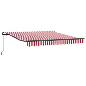 vidaXL Innvendbar Markise R&oslash;d og Hvit 300 x 250 cm Polyester og st&aring;l
