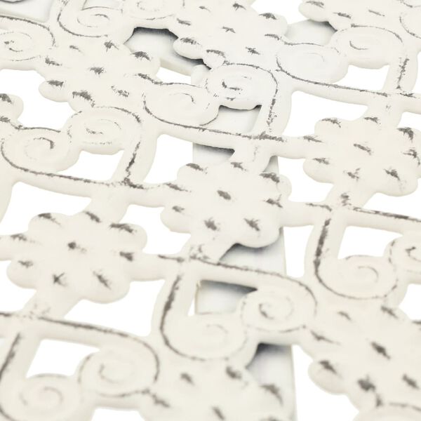 vidaXL Bistrobord gammeldags stil rund metall 40x70 cm hvit