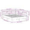 vidaXL Seng med bokhylle uten madrass voksbrun 140x200 cm heltre furu