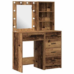 vidaXL Sminkebord 2 stk. Brun 50 x 41 x 135 cm Konstruert tre