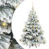 vidaXL Kunstig juletre med 150 LED med stativ Hvit 120 cm PE og PVC