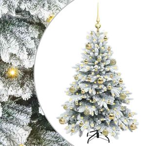 vidaXL Kunstig juletre med 150 LED med stativ Hvit 120 cm PE og PVC