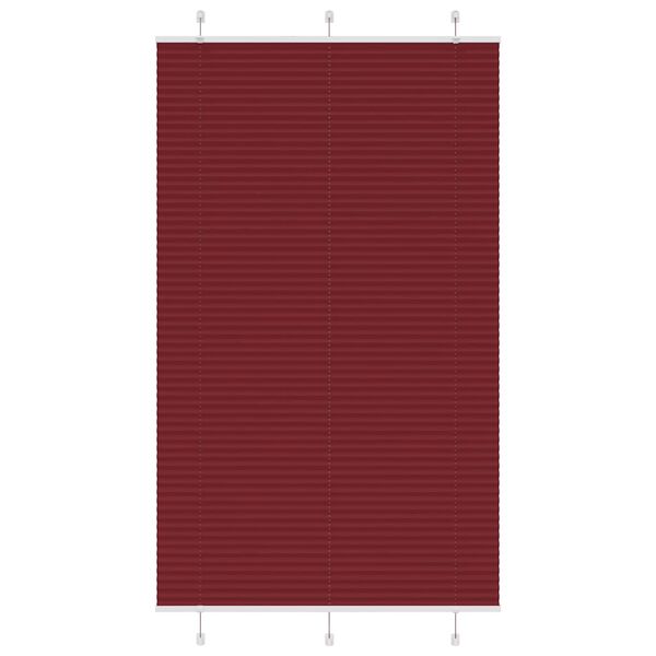 vidaXL Pliss&eacute;gardin Bordeaux R&oslash;d 115x200 cm Stoff Bredde 114,4 cm