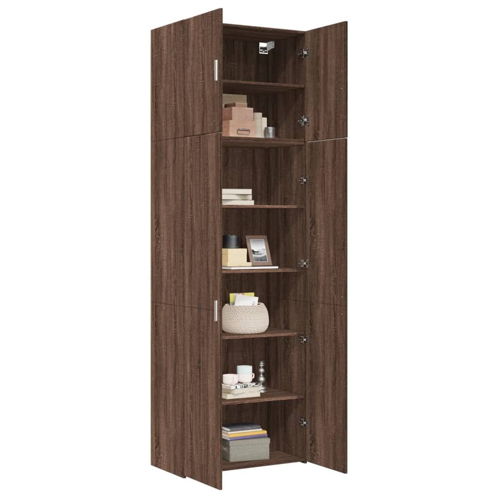 vidaXL Highboard brun eik 80x42,5x249 cm konstruert tre