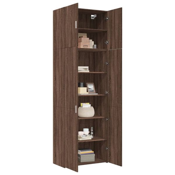 vidaXL Highboard brun eik 80x42,5x249 cm konstruert tre