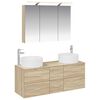 vidaXL Baderomsinnredningssett 4 pcs Sonoma eik