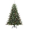 vidaXL Kunstig juletre med 300 LED gr&oslash;nn 180 cm PVC og Metall og Plast