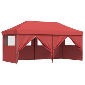 vidaXL Partytelt 292 x 580 x 315 cm Burgunder Oxford Stoff