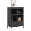 vidaXL Highboard svart 68x39x101,5 cm stål