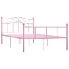 vidaXL Sengeramme rosa metall 160x200 cm
