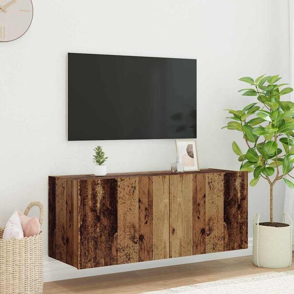 vidaXL TV Veggskap Gamle tre 100 x 35 x 41 cm Konstruert tre