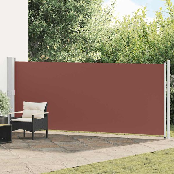 vidaXL Uttrekkbar sidemarkise 600x160 cm brun