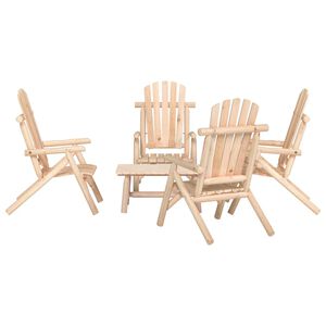 vidaXL Hagem&oslash;belsett 5 deler heltre gran